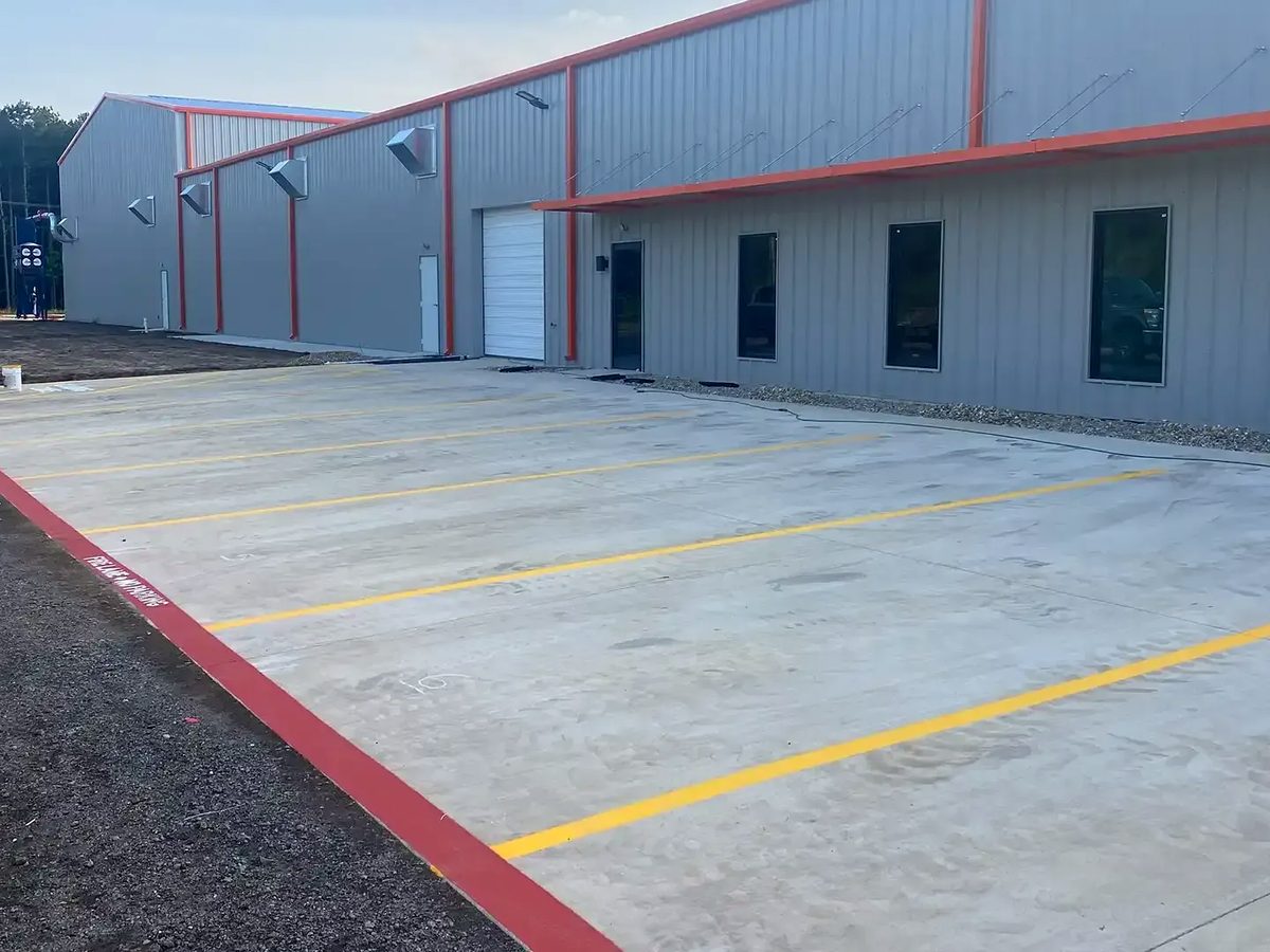 New striping layout for a commercial property